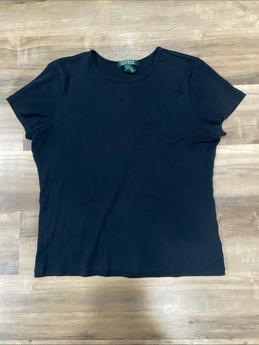 Lauren Ralph Lauren Black Short Sleeve Crewneck Tee - Classic Fit